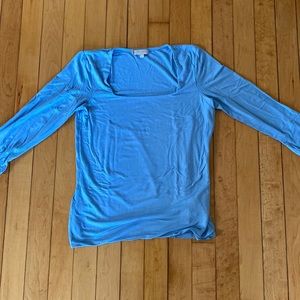 Hobbs 3/4 Sleeve Blue Shirt